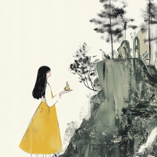 Glaciocarnivale style, Midjourney V6.1: retro fairy-tale illustration
