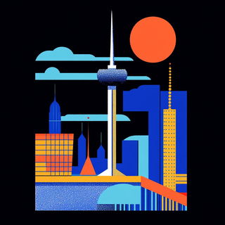 Rimshock Anime Noir style, Midjourney V6.1: bold minimalist logo design for Istanbul city municipal services