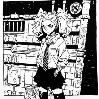 Aquarellurgy style, Midjourney V6.1: black-and-white manga comic strip
