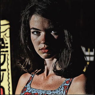 Aquarellurgy style, Midjourney V6.1: photographic portrait of female protagonist