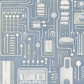 Archipelago Parallax style, Midjourney V6.1: technical infrastructure blueprint schematics