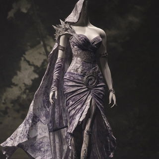 Tasselgraphica style, Midjourney V6.1: haute-couture fashion outfit