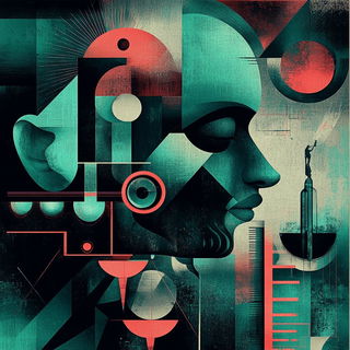 Frostflare style, Midjourney V6.1: editorial illustration for popular scientific magazine cover