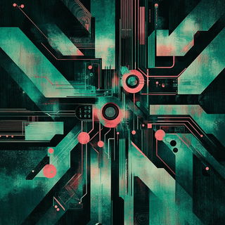 Frostflare style, Midjourney V6.1: technical infrastructure blueprint schematics