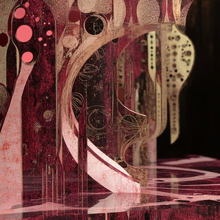 Posterbinding style, Midjourney V6.1: abstract 3D render