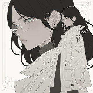 Radiant Kicker style, Midjourney V6.1: black-and-white manga comic strip