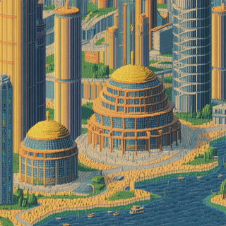 Lithomosaicism style, Midjourney V6.1: megacity with futuristic bioarchitecture