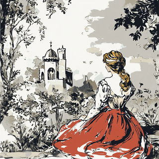 Cryogeometry style, Midjourney V6.1: retro fairy-tale illustration