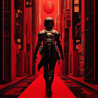 Inkruin style, Midjourney V6.1: cinematic shot from sci-fi movie