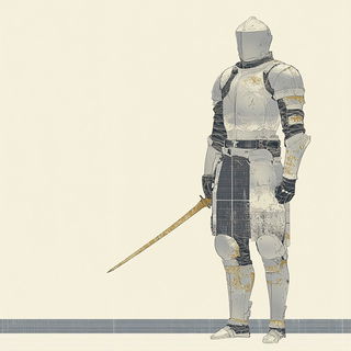 Pylon Redoubt style, Midjourney V6.1: concept art character design of retropunk steam knight