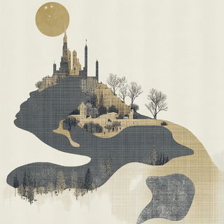 Pylon Redoubt style, Midjourney V6.1: retro fairy-tale illustration