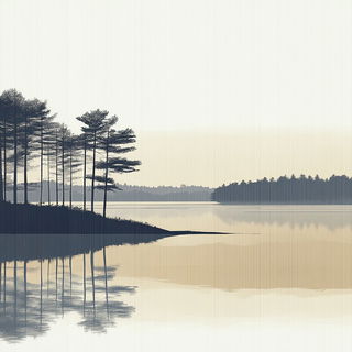 Pylon Redoubt style, Midjourney V6.1: realistic landscape photograph of quiet dawn