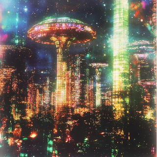 Stratafall style, Midjourney V6.1: megacity with futuristic bioarchitecture