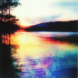 Stratafall style, Midjourney V6.1: realistic landscape photograph of quiet dawn