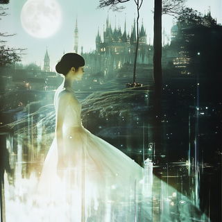 Bluegreen Erosion style, Midjourney V6.1: retro fairy-tale illustration