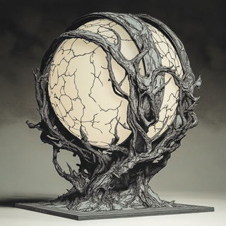 Heliopause Ribbonwork style, Midjourney V6.1: abstract 3D render