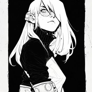 Heliopause Ribbonwork style, Midjourney V6.1: black-and-white manga comic strip
