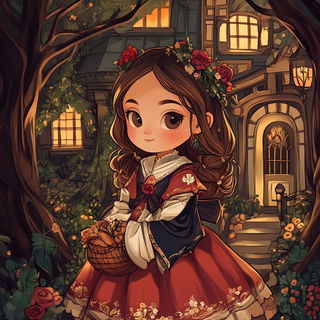 Volcanic Fableprint style, Midjourney V6.1: retro fairy-tale illustration