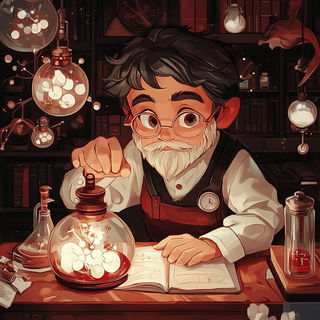 Volcanic Fableprint style, Midjourney V6.1: editorial illustration for popular scientific magazine cover