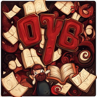 Volcanic Fableprint style, Midjourney V6.1: typographic composition with large letters
