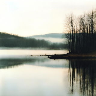 Botanical Railorphism style, Midjourney V6.1: realistic landscape photograph of quiet dawn