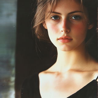 Botanical Railorphism style, Midjourney V6.1: photographic portrait of female protagonist