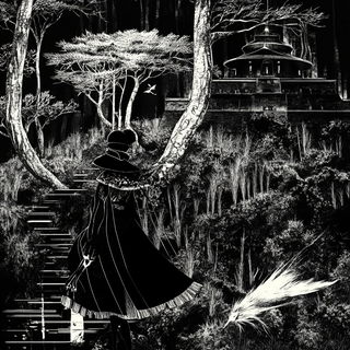Switchyard Manga Brutalism style, Midjourney V6.1: retro fairy-tale illustration