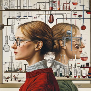 Mythodye style, Midjourney V6.1: editorial illustration for popular scientific magazine cover