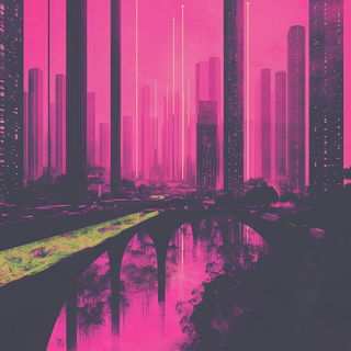 Photostat Baroque style, Midjourney V6.1: megacity with futuristic bioarchitecture