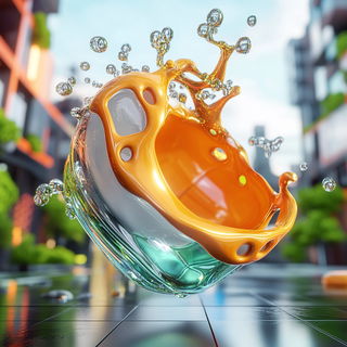 Floranarrative style, Midjourney V6.1: abstract 3D render