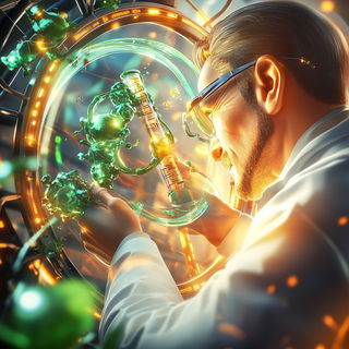 Floranarrative style, Midjourney V6.1: editorial illustration for popular scientific magazine cover