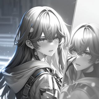 Floranarrative style, Midjourney V6.1: black-and-white manga comic strip