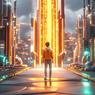 Floranarrative style, Midjourney V6.1: cinematic shot from sci-fi movie
