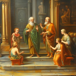 Floranarrative style, Midjourney V6.1: classical 18th-century oil painting