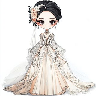 Starflood Chromacircus style, Midjourney V6.1: haute-couture fashion outfit