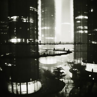 Lithic Ravage style, Midjourney V6.1: megacity with futuristic bioarchitecture