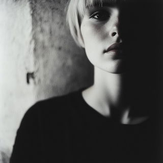 Lithic Ravage style, Midjourney V6.1: photographic portrait of female protagonist