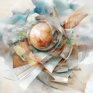 Chromogravure style, Midjourney V6.1: abstract 3D render