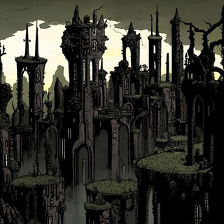 Gearfall Verticalism style, Midjourney V6.1: megacity with futuristic bioarchitecture