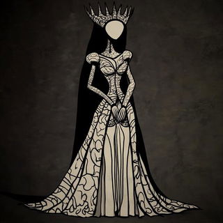 Gearfall Verticalism style, Midjourney V6.1: haute-couture fashion outfit