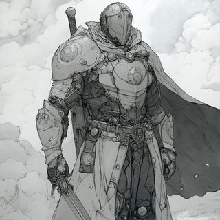 Charcoal Glaciera style, Midjourney V6.1: concept art character design of retropunk steam knight