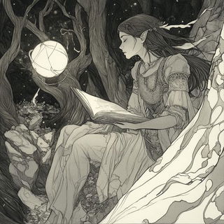 Charcoal Glaciera style, Midjourney V6.1: retro fairy-tale illustration