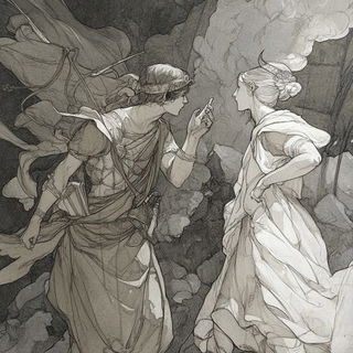 Charcoal Glaciera style, Midjourney V6.1: classical 18th-century oil painting