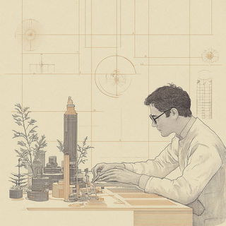 Fleckmarine style, Midjourney V6.1: editorial illustration for popular scientific magazine cover