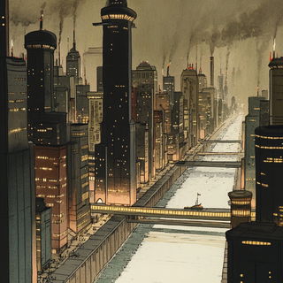 Silkwing Topographies style, Midjourney V6.1: megacity with futuristic bioarchitecture