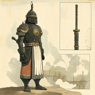 Silkwing Topographies style, Midjourney V6.1: concept art character design of retropunk steam knight