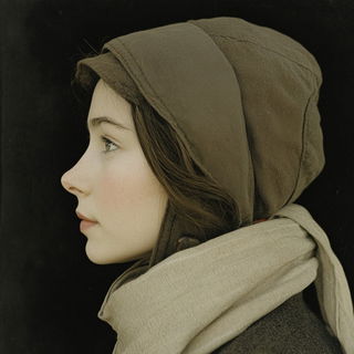Silkwing Topographies style, Midjourney V6.1: photographic portrait of female protagonist