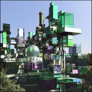Panacea Toy Myth style, Midjourney V6.1: megacity with futuristic bioarchitecture