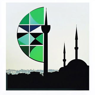 Panacea Toy Myth style, Midjourney V6.1: bold minimalist logo design for Istanbul city municipal services