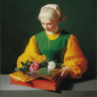 Festivalgouache style, Midjourney V6.1: classical 18th-century oil painting